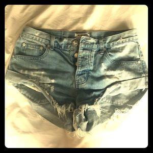 Short denim shorts